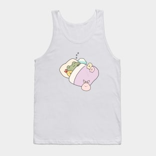 Sleepy frog with friends Tank Top